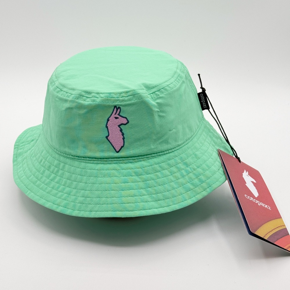 Cotopaxi Kids Bucket Hat Parakeet‎ Green Recycled Nylon Size OS Llama Logo NEW